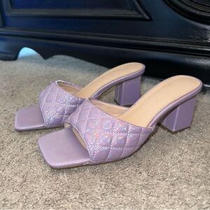 Urban Outfitters Lavender Sparkly Quilted Women's Heels Size 8